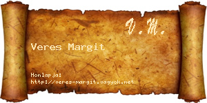 Veres Margit névjegykártya